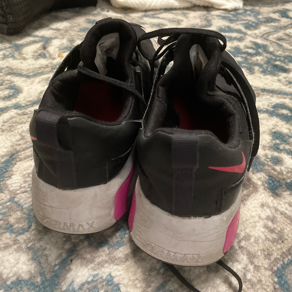 Nike Black and Pink Air Max Shoes